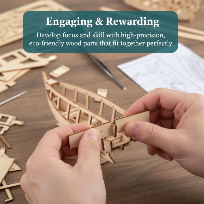 Model Kit U Boat - Wooden Ship Model Kit - DIY