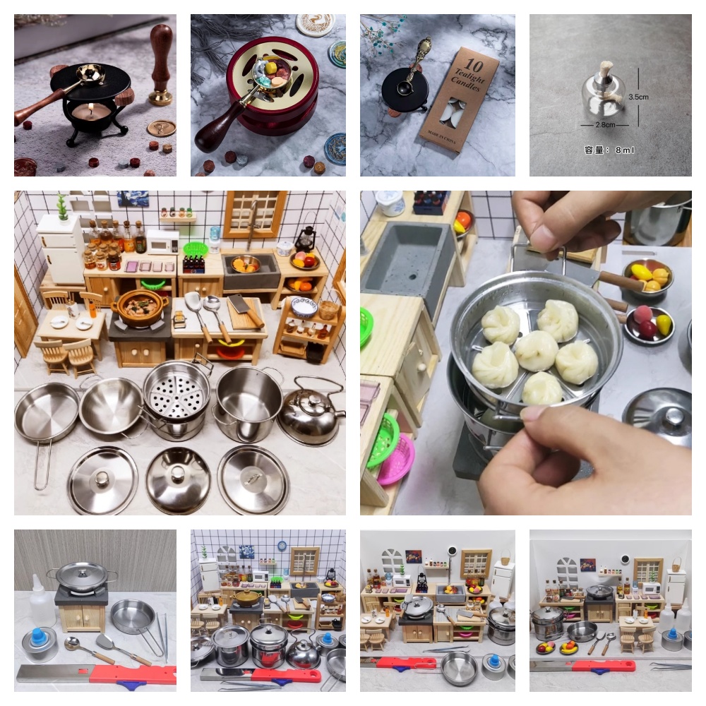 Model Kit Paint Set - Doll House Miniature Kitchen Simulation Kitchenware