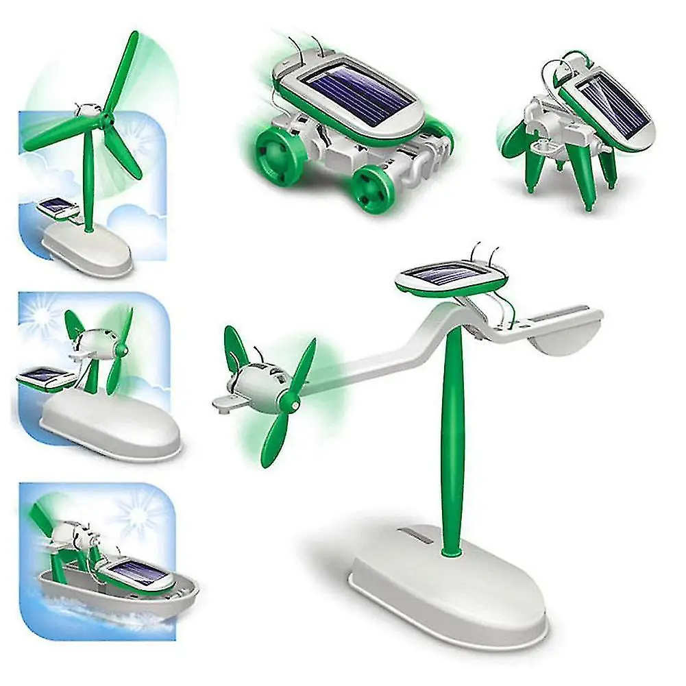 6-In-1 Solar-Power Robot Kit A - Model Kit U Boat ulasan dan harga