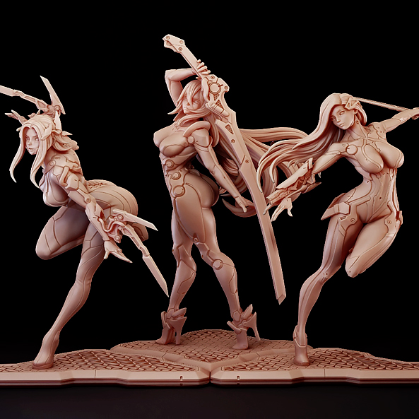 1/24  (3 people) Resin model c - Model Kit Waifu ulasan dan harga