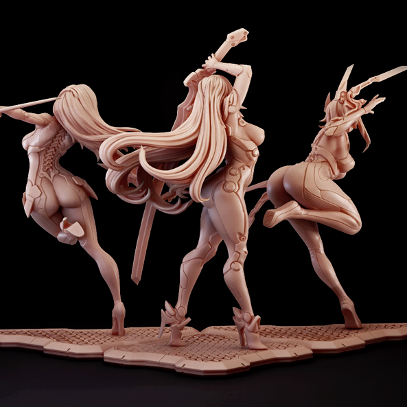 1/24  (3 people) Resin model c - Model Kit Waifu ulasan dan harga
