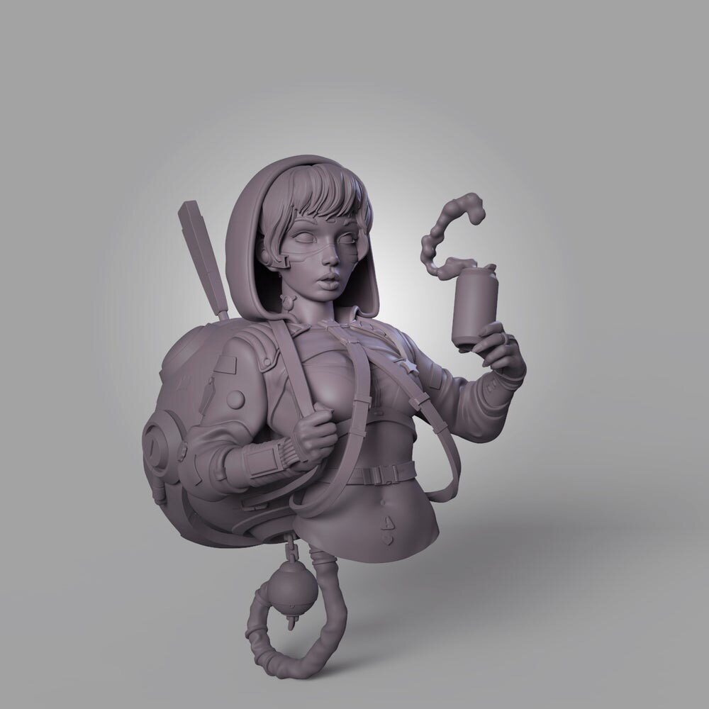 1/10 Cyberpunk Kiki Bust Resin - Model Kit Waifu ulasan dan harga