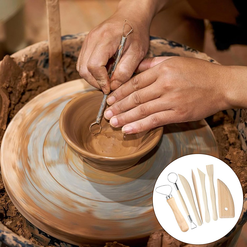 13 Pcs Pottery Clay Sculpting  - Model Kit Wood ulasan dan harga