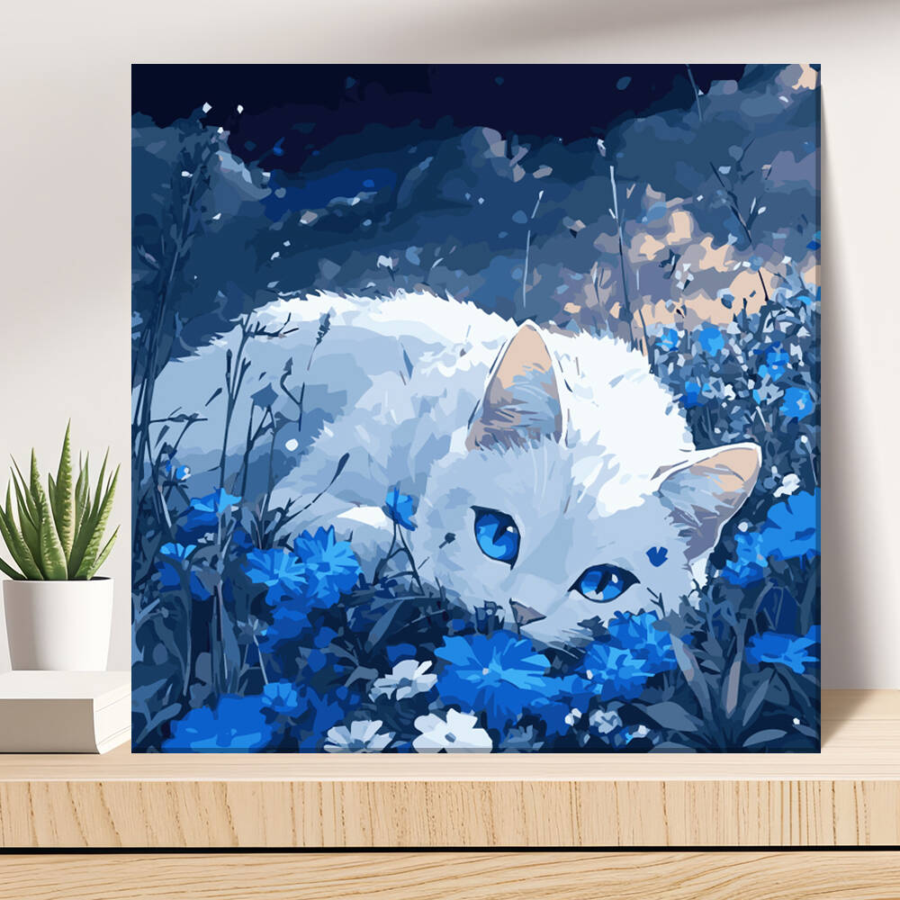 DIY Painting By Numbers Cat An - Model Kit Acrylic Paint ulasan dan harga