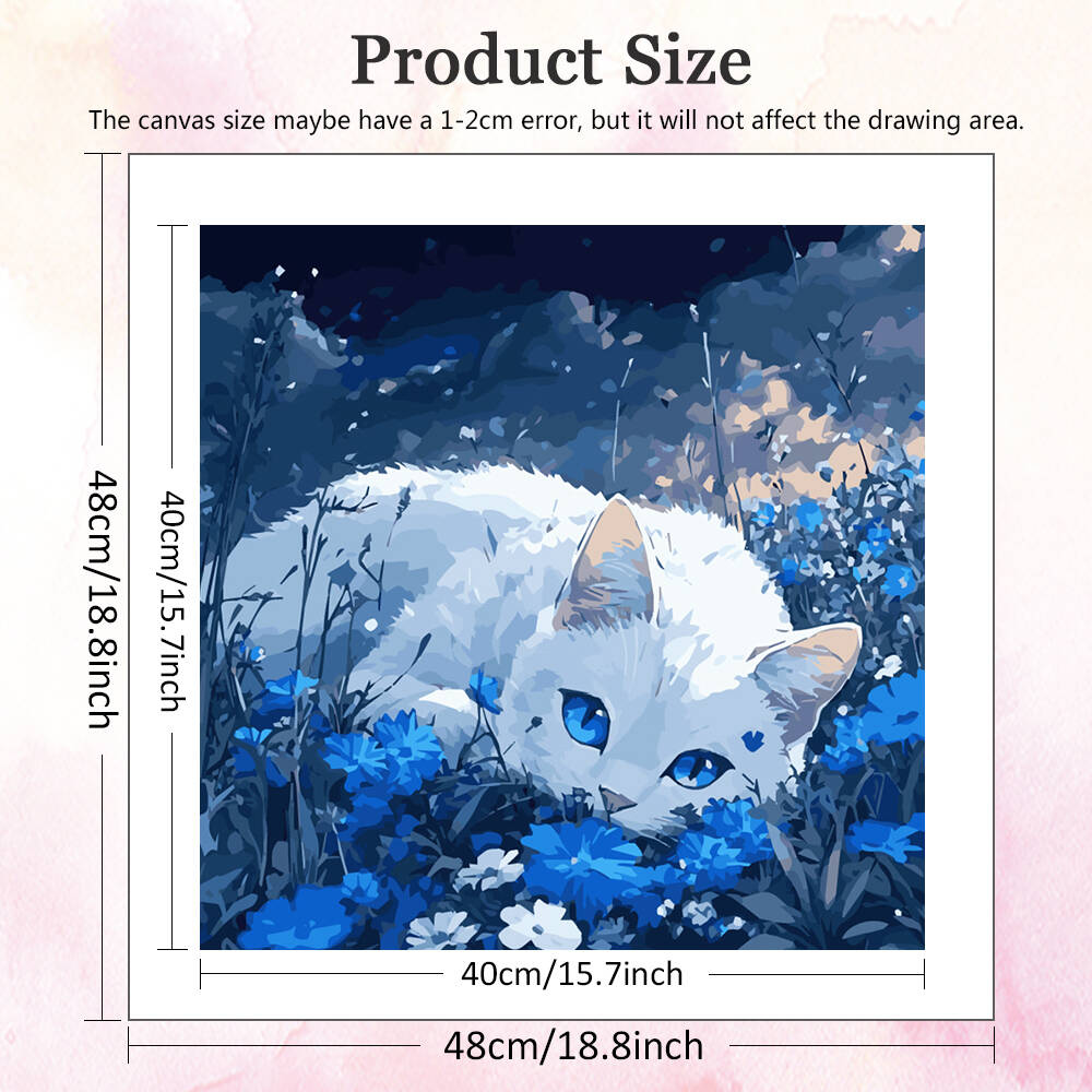 DIY Painting By Numbers Cat An - Model Kit Acrylic Paint ulasan dan harga