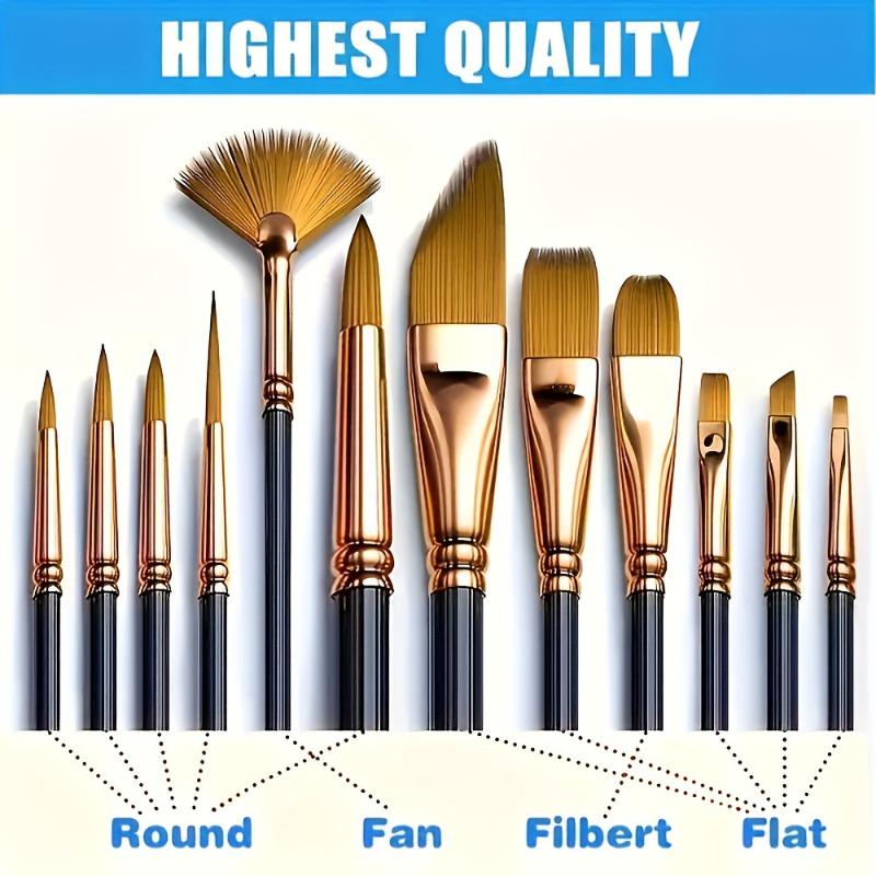 12Pcs Nylon Bristle Brush Set  - Model Kit Acrylic Paint ulasan dan harga