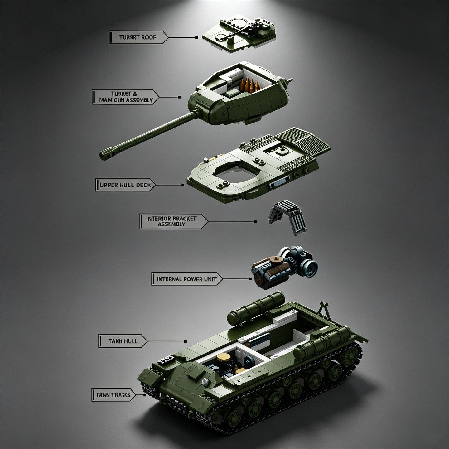 Stalin Type 2 Heavy Tank Sovie - Model Kit Armored Core ulasan dan harga