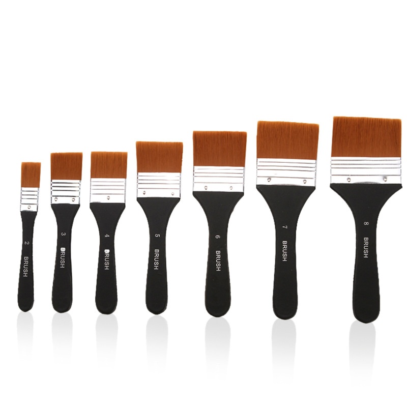1/3/4/7Pcs Wide Flat Paint Bru - Model Kit Acrylic Paint ulasan dan harga