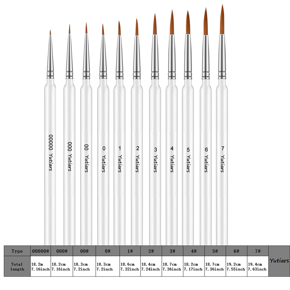 Wood Handle 14PCS Fine Detail  - Model Kit Paint Set ulasan dan harga