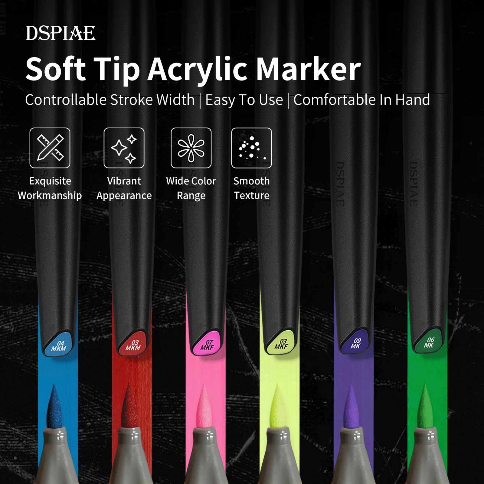 DSPIAE Soft Tip Water Based Ma - Model Kit Paint Set ulasan dan harga