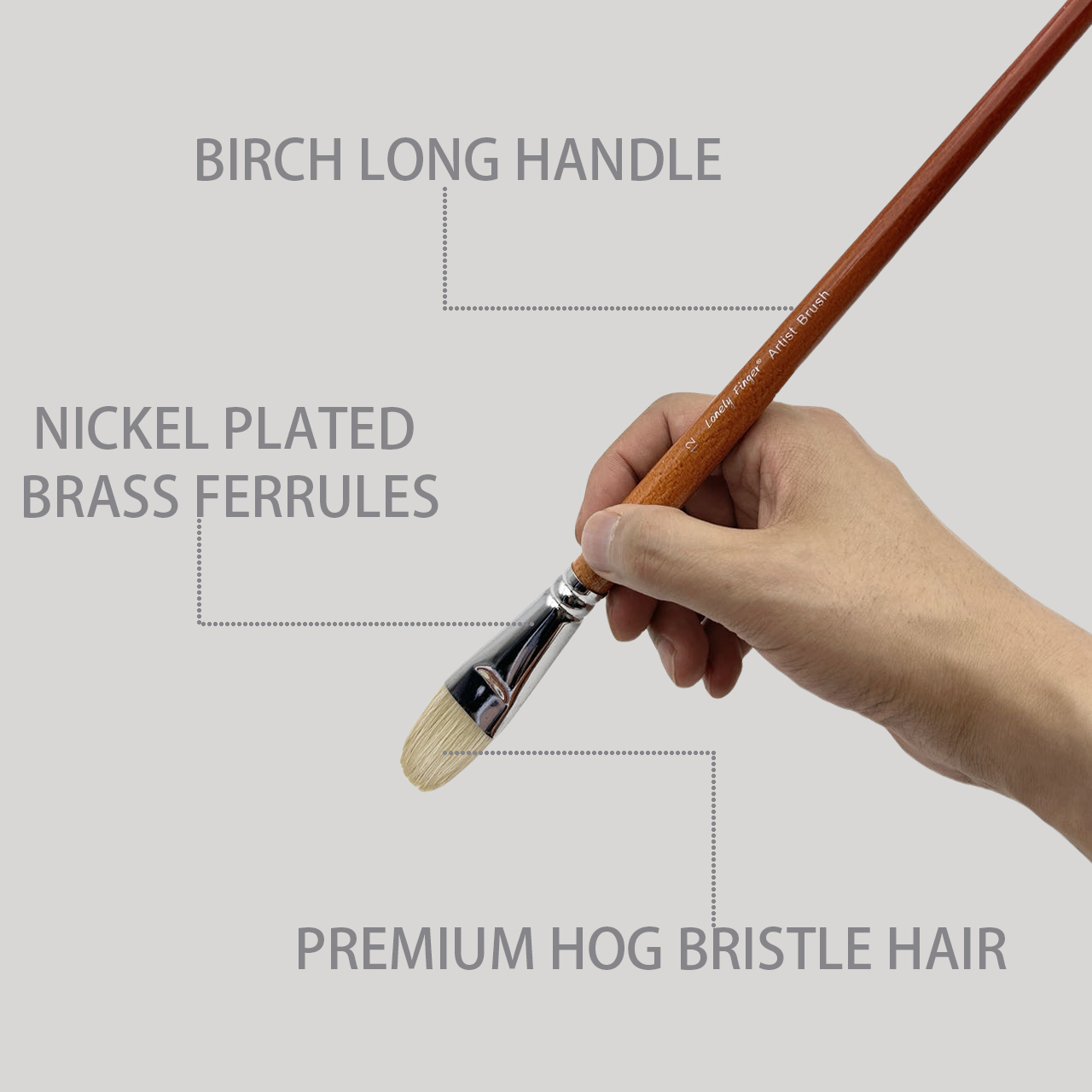Professional Hog Bristle Filbe - Model Kit Acrylic Paint ulasan dan harga