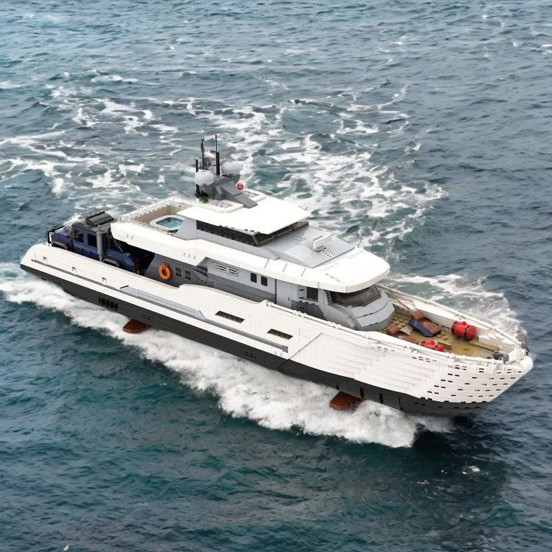 4367PCS White Moc Explorer Yac - Model Kit Yacht ulasan dan harga