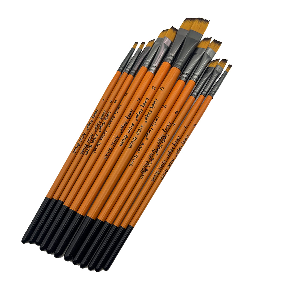 Angular Paint Brushes, 12Pcs O - Model Kit Acrylic Paint ulasan dan harga