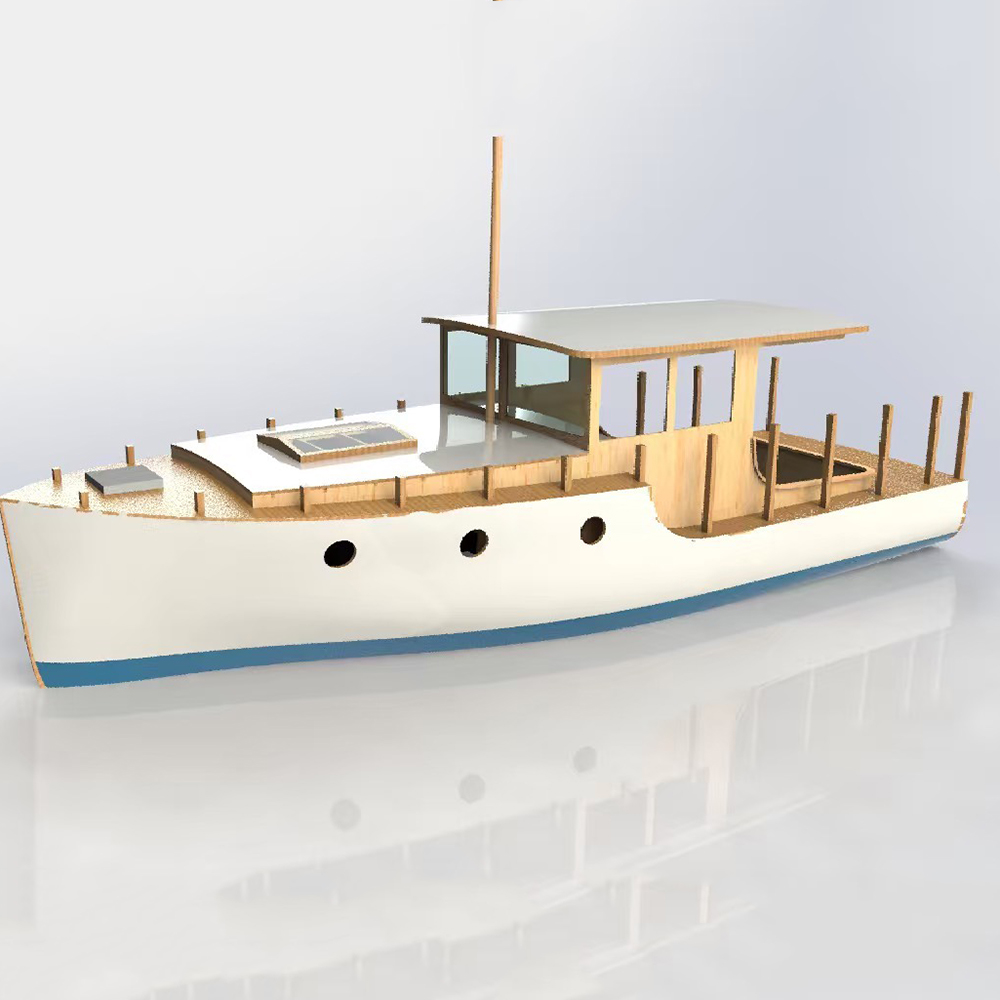 RC Boat 70cm European Classica - Model Kit Yacht ulasan dan harga